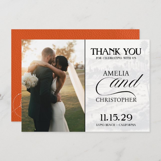 Orange California Passport Thank You Card (Front/Back)