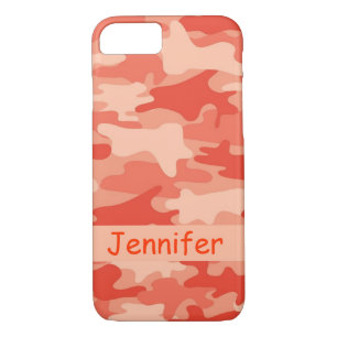 Orange Camo Camouflage Name Personalised Case-Mate iPhone Case