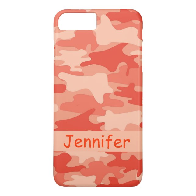 Orange Camo Camouflage Name Personalised Case-Mate iPhone Case (Back)