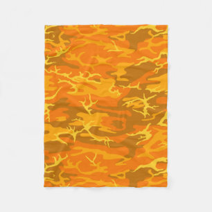 Orange Camo Throw Blanket
