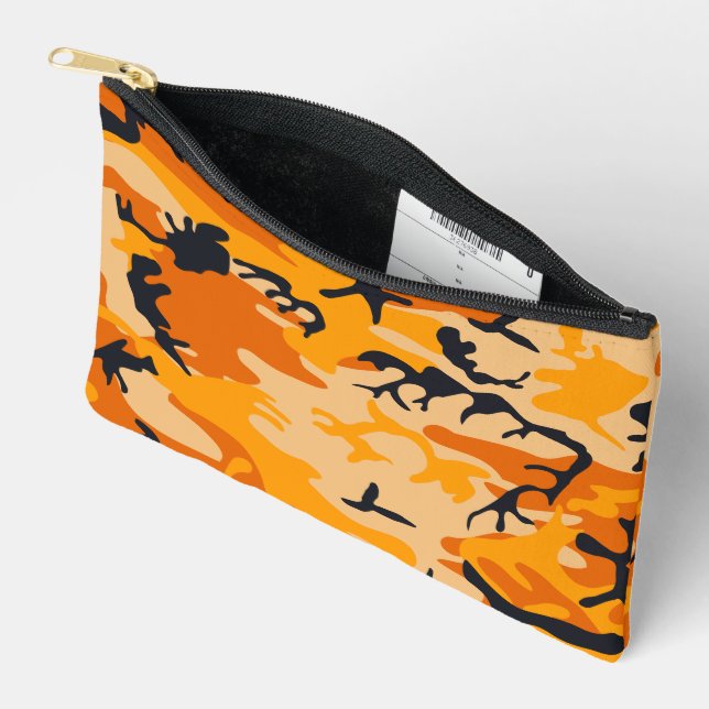 Orange Camouflage, Military, Army Accessory Pouch (Open)