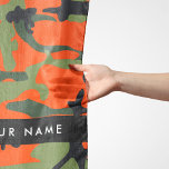 Orange Camouflage Pattern, Your name, Personalise Scarf<br><div class="desc">Elegant,  stylish and sophisticated camouflage pattern in orange and green colour. Modern and trendy gift,  perfect for the military lover in your life. Personalise by adding your name,  nickname,  monogram or initials.</div>