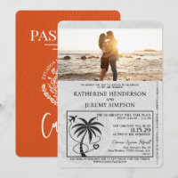 Orange Cancun Passport Wedding