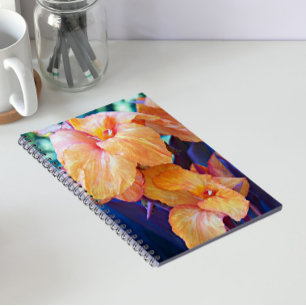 Orange Canna Lily Floral Notebook