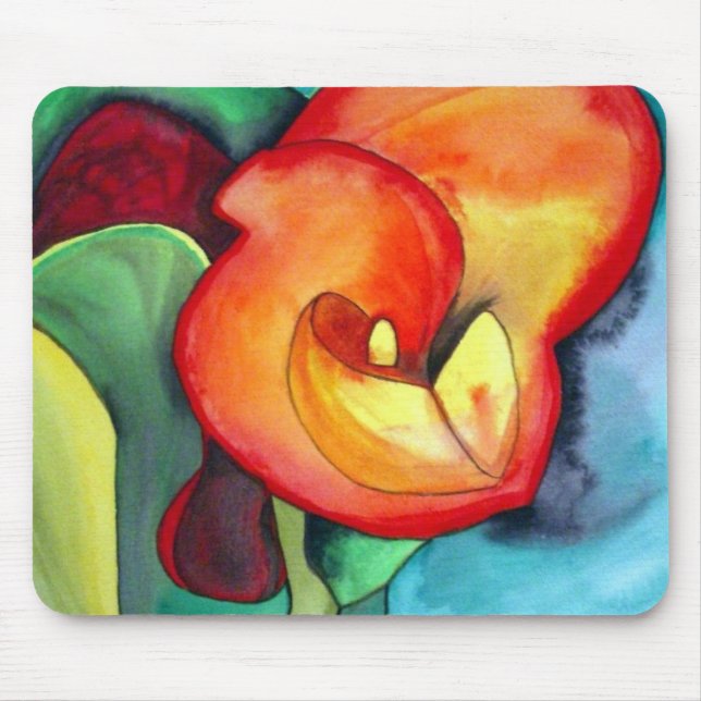 Orange Canna lily flower Mouse Pad (Front)