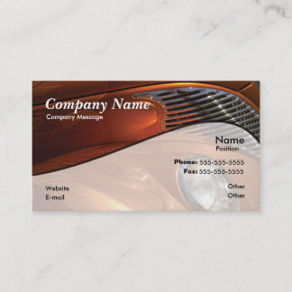 Orange Car Business Card