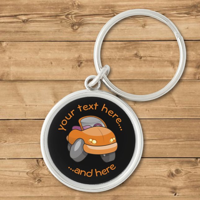 Orange Cartoon Car Key Ring (Creator Uploaded)