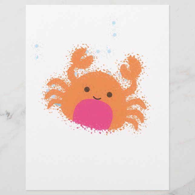 Orange Cartoon Crab (Front)