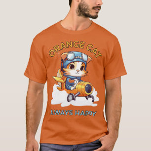 Orange cat always happy T-Shirt