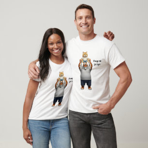 Orange cat and fat tiger T-Shirt