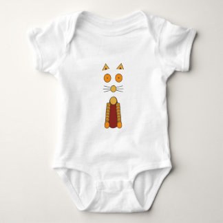 Orange CAT Baby Bodysuit