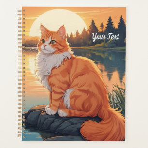 Orange Cat by Lake Planner