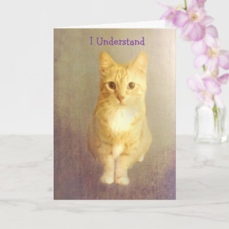 Orange Cat Cancer Encouragement Card