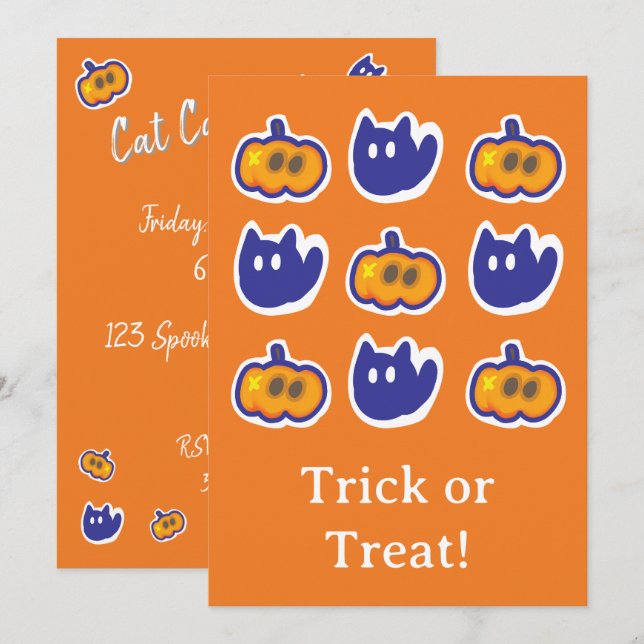 orange cat card (Front/Back)