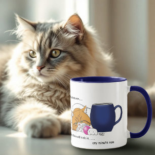 Orange Cat Coffee Mug Blue