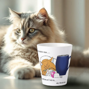 Orange Cat Coffee Mug Blue