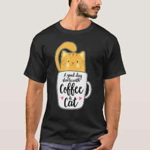 Orange Cat Coffee Mug Cat Gifs T-Shirt