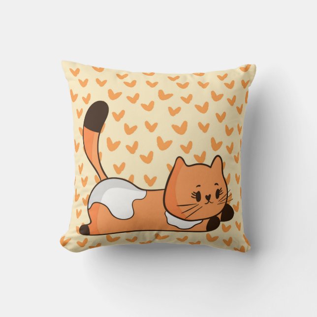Orange cat cushion (Front)