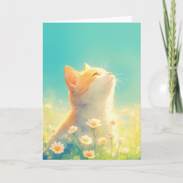 Orange Cat Daydream Card (Front)