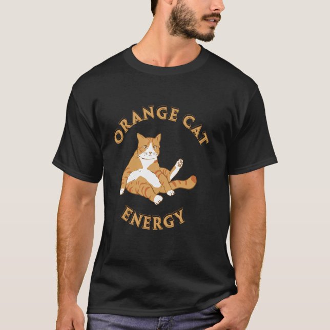 Orange Cat Energy Apparel T-Shirt (Front)