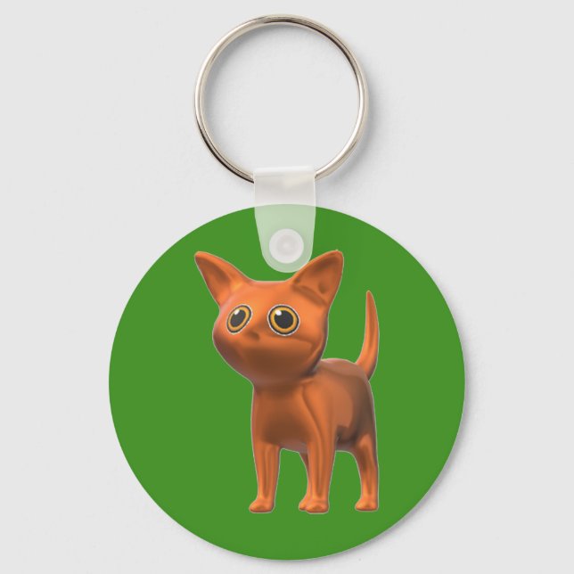 Orange Cat Key Ring (Front)