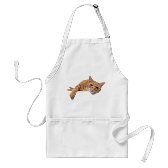 Orange Cat Laying Down Standard Apron (Front)