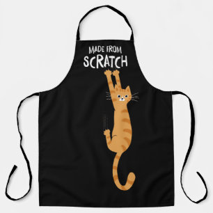 Orange Cat Made From Scratch Funny Cat Hanging On  Apron