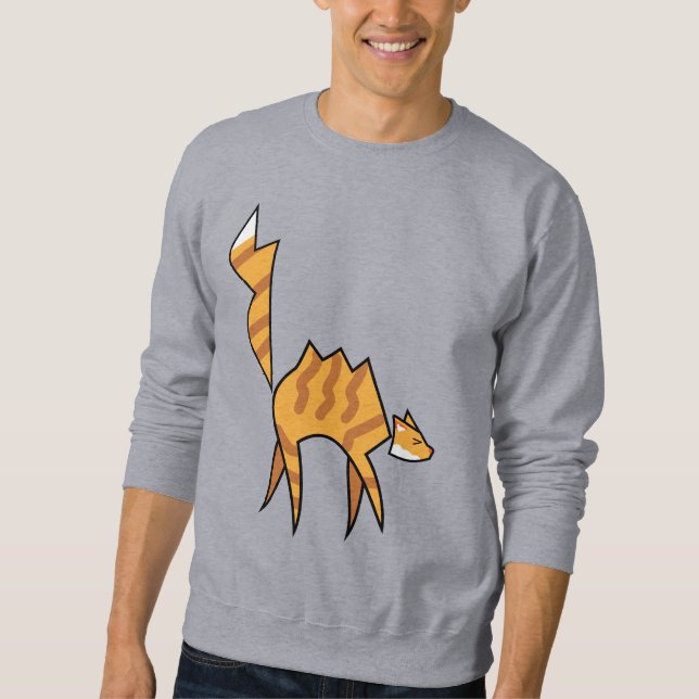 Orange Cat Men's Sweatshirts  (Front)