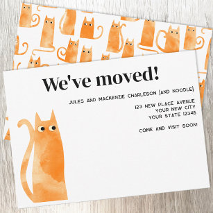 Orange Cat Moving New Home Announcement