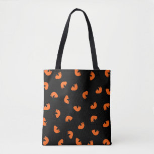 Orange Cat Pattern Tote Bag