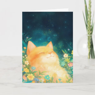 Orange Cat Peaceful Nap Card
