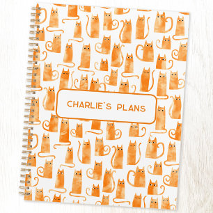 Orange Cat Personalised Planner