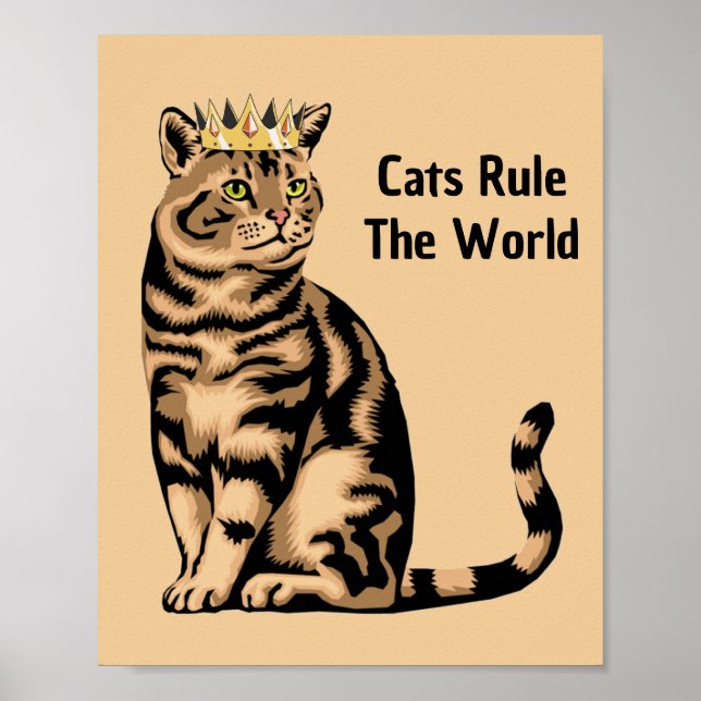 Orange Cat Quotes Poster (Front)