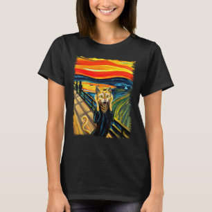 Orange Cat Scream Art Painting Cat Lover, Cat Mum, T-Shirt