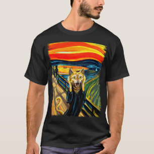 Orange Cat Scream Art Painting Cat Lover, Cat Mum, T-Shirt