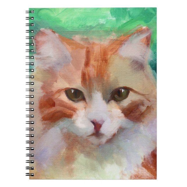 Orange Cat Spiral Notebook (Front)