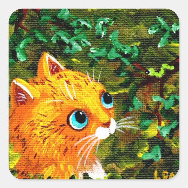 Orange Cat Stickers Creationarts (Front)