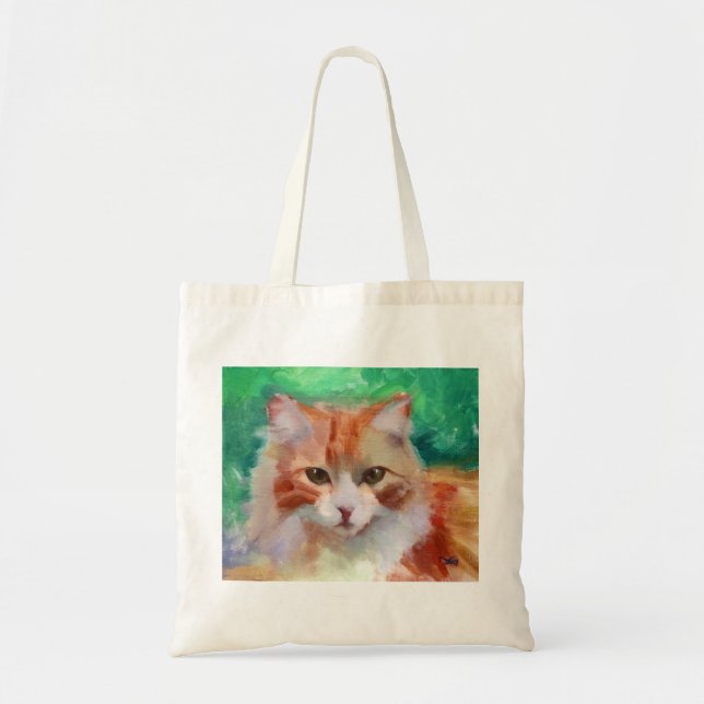 Orange Cat Tote Bag (Front)