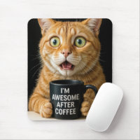 Orange Cat With Fun Coffee Mug