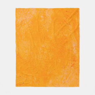Orange cement surface, abstract pattern backgroun fleece blanket