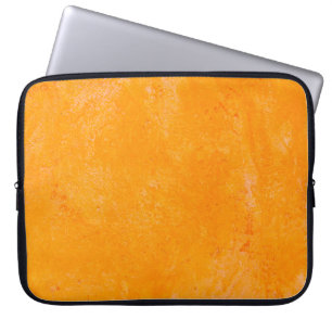 Orange cement surface, abstract pattern backgroun laptop sleeve