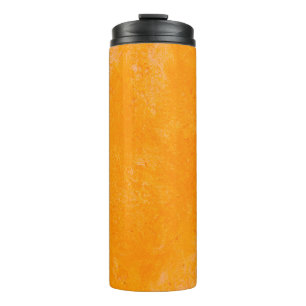 Orange cement surface, abstract pattern backgroun thermal tumbler