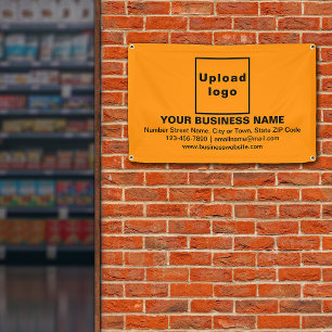 Orange Centre-Aligned Business Banner