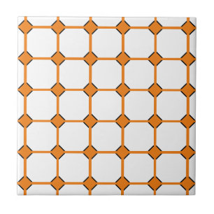 Orange Ceramic Tile, Small (4.25" x 4.25") Tile