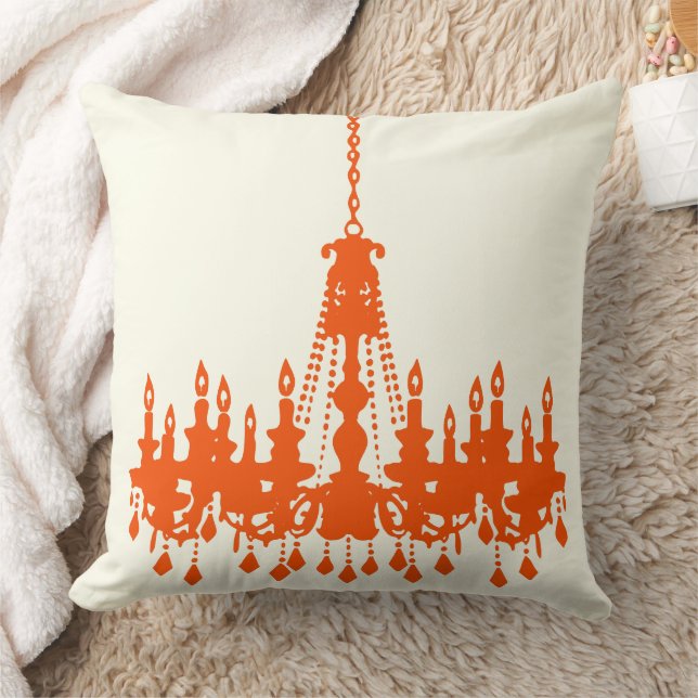 Orange Chandelier  Designer Pillow (Blanket)