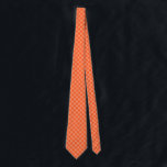 Orange Check Neck Tie<br><div class="desc">Check print</div>