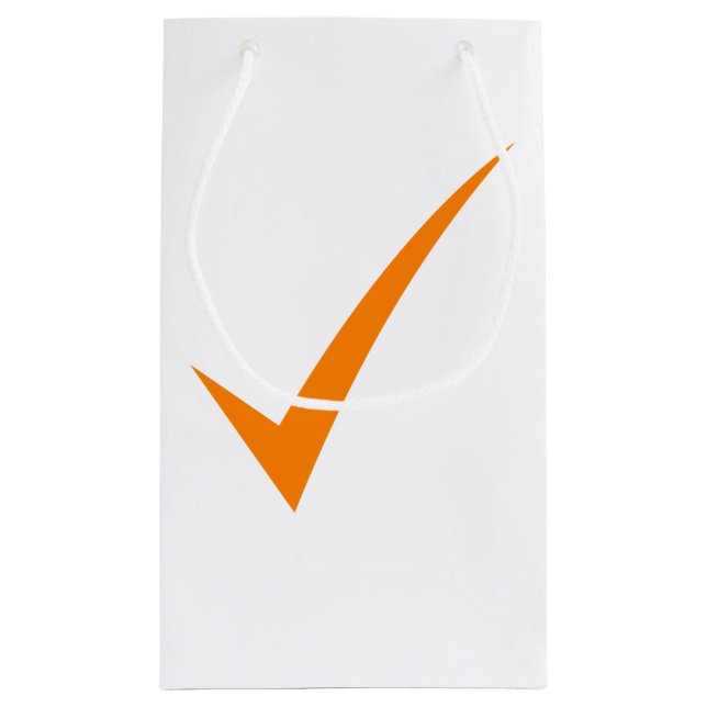 Orange Check & Rating Symbol Gift Bag (Back)
