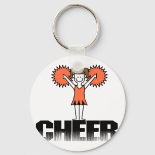 Orange Cheerleading T-shirts and Gifts Key Ring