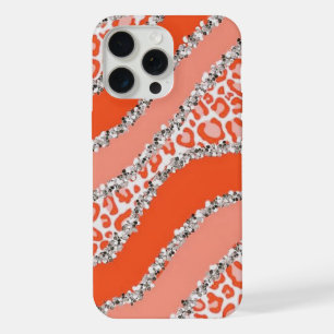 Orange Cheetah Print iPhone 15 Pro Max Case