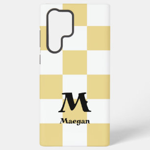 Orange Chequered Pattern Background Samsung Galaxy Case